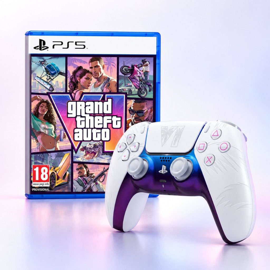 Grand Theft Auto VI PS5 Bundle — Game + White DualSense