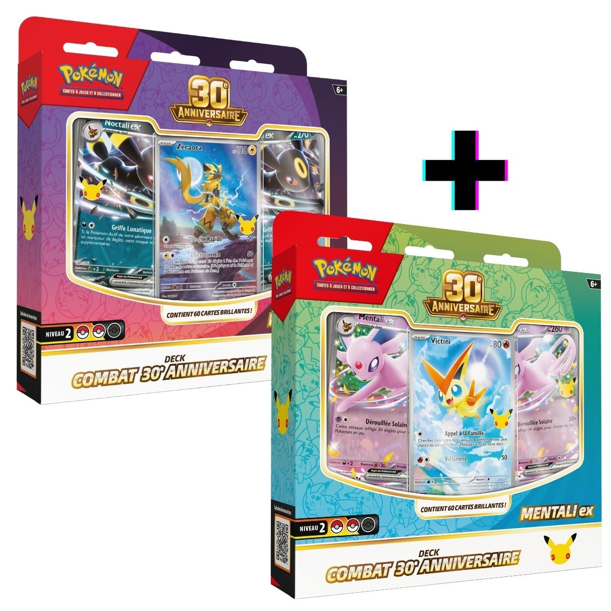 Pokémon 30.º aniversario — Lote de 2 mazos de combate (FR)