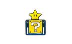Super Mario Bros. Star Question Mark Block Sliding Enamel Pin Exclusivo de star-game