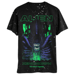 Alien Xenomorph Washed Graphic Unisex T-Shirt Exclusivo de Mundopixel