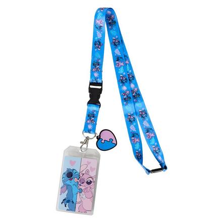 Loungefly Disney Stitch and Angel Puzzle Lanyard Exclusivo de star-game