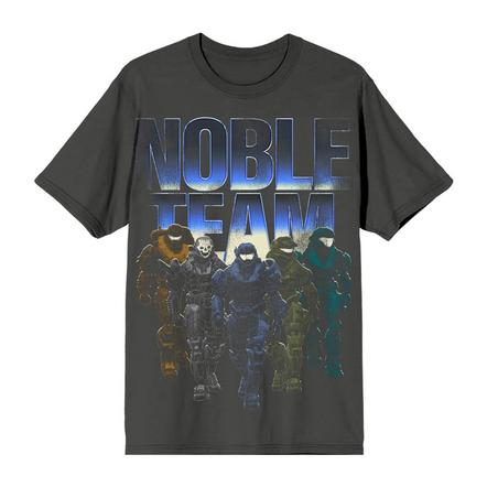 HALO Noble Team Oversize Vintage Group Art on Charcoal Unisex T-Shirt Exclusivo de star-game