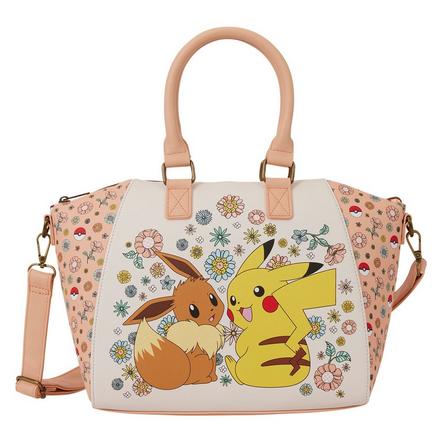 Loungefly Pokemon Pikachu and Eevee Floral Satchel Bag Exclusivo de star-game
