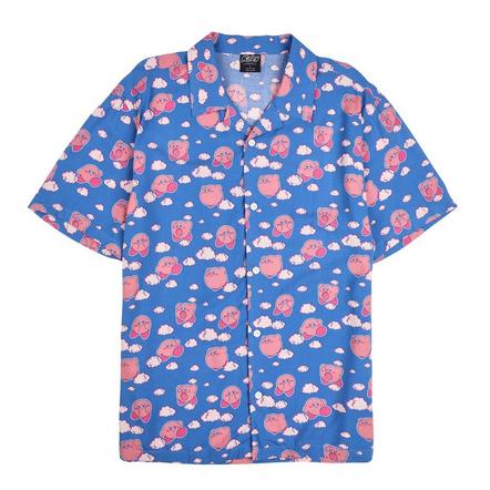 Kirby Pastel Cloud Print Woven Unisex Button-Up Exclusivo de star-game
