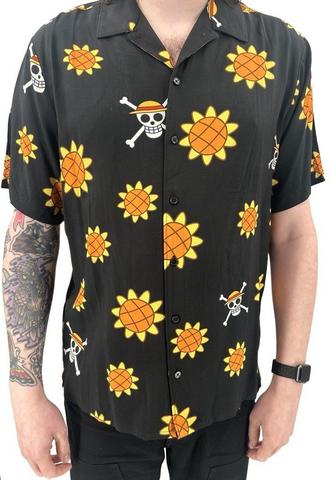 One Piece Luffy Dressrosa Arc Button-Up Mens Shirt Exclusivo de star-game