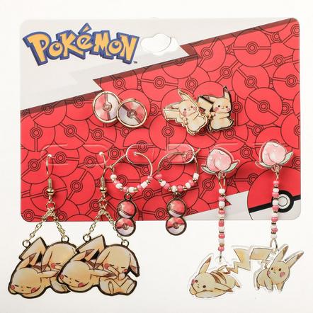 Pokemon Chibi Pikachu Earring Set Exclusivo de star-game
