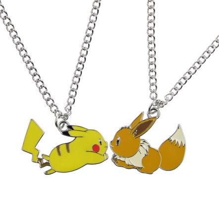 Pokemon Pikachu Eevee Magnetic Best Friend Necklace Set Exclusivo de star-game
