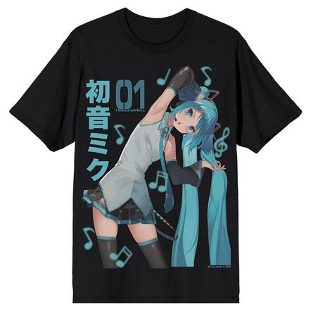 Hatsune Miku Music Notes Unisex Graphic T-Shirt Exclusivo de Mundopixel