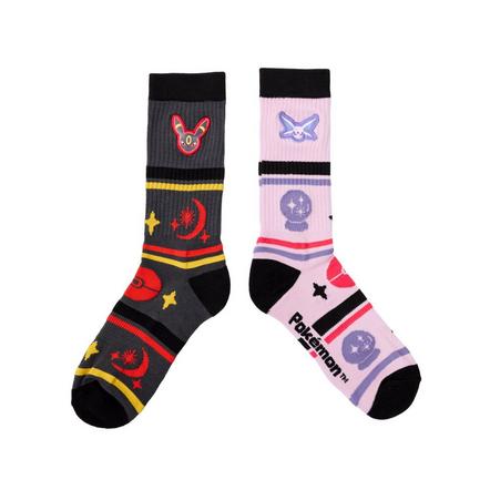 Pokemon Espeon And Umbreon Mismatch Patch Crew Socks Exclusivo de star-game
