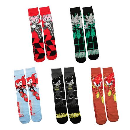 DC Comics X Sonic The Hedgehog Crew Socks 5 Pack Exclusivo de star-game