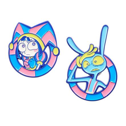 The Amazing Digital Circus Pomni and Jax Enamel Pin Set Exclusivo de star-game