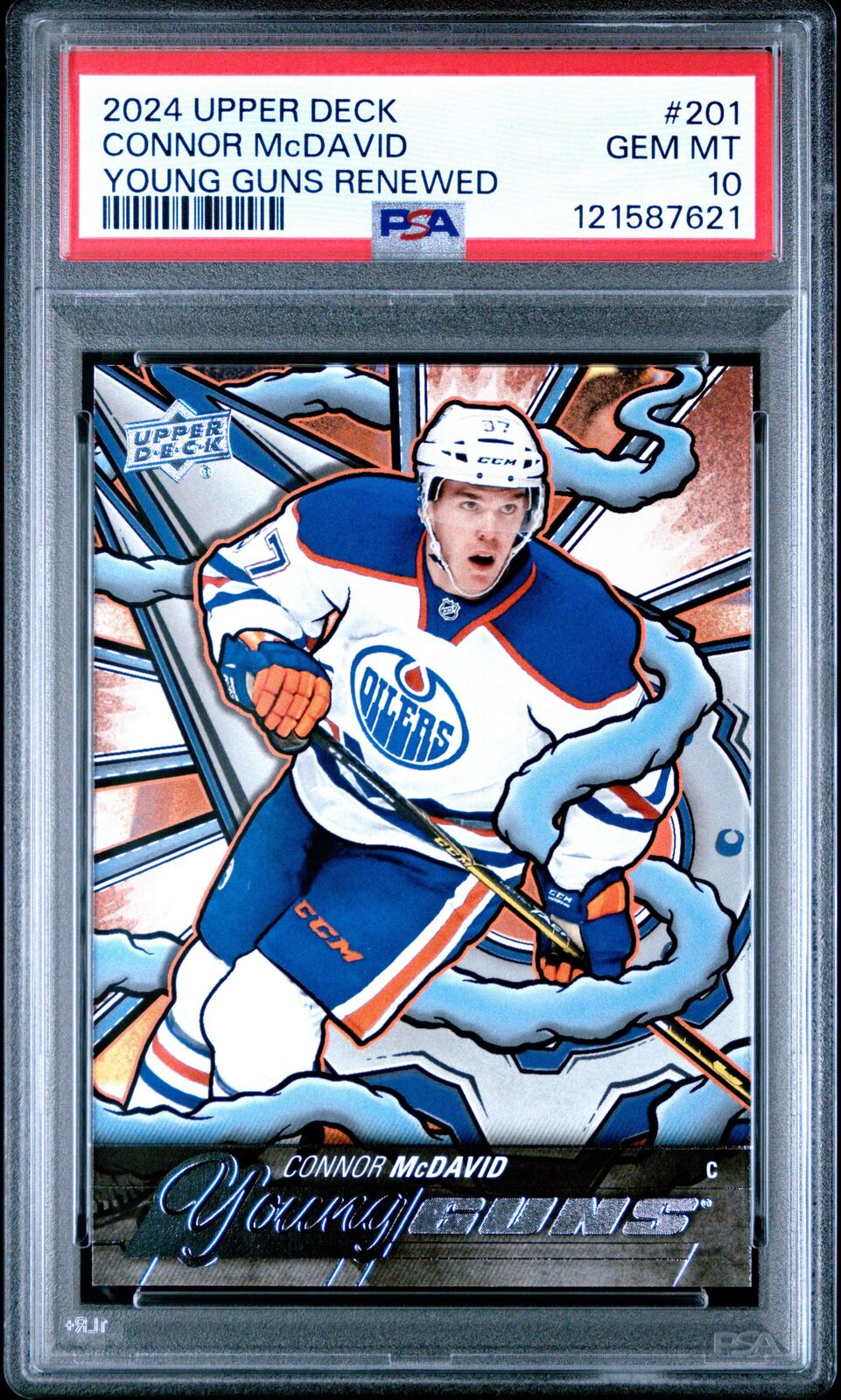 2024 Upper Deck Young Guns Renewed 201 Connor Mcdavid PSA 10