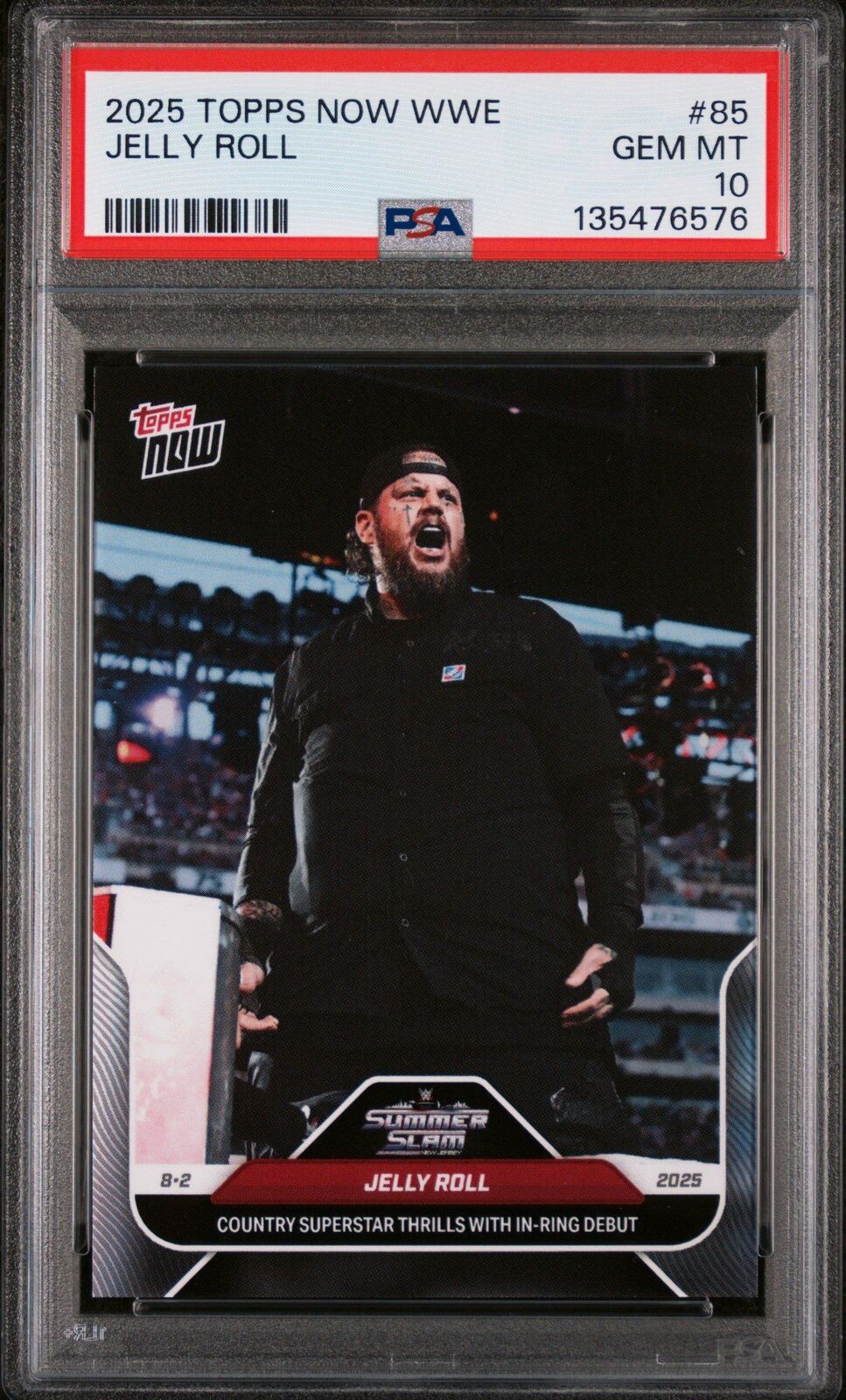 2025 Topps Now Wwe 85 Jelly Roll PSA 10