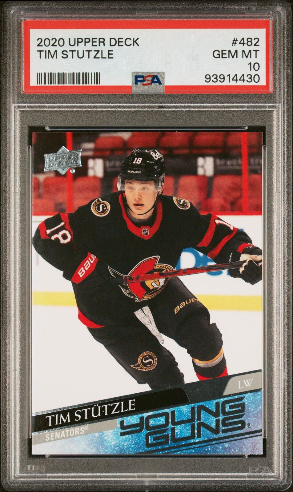 2020 Upper Deck 482 Tim Stutzle PSA 10